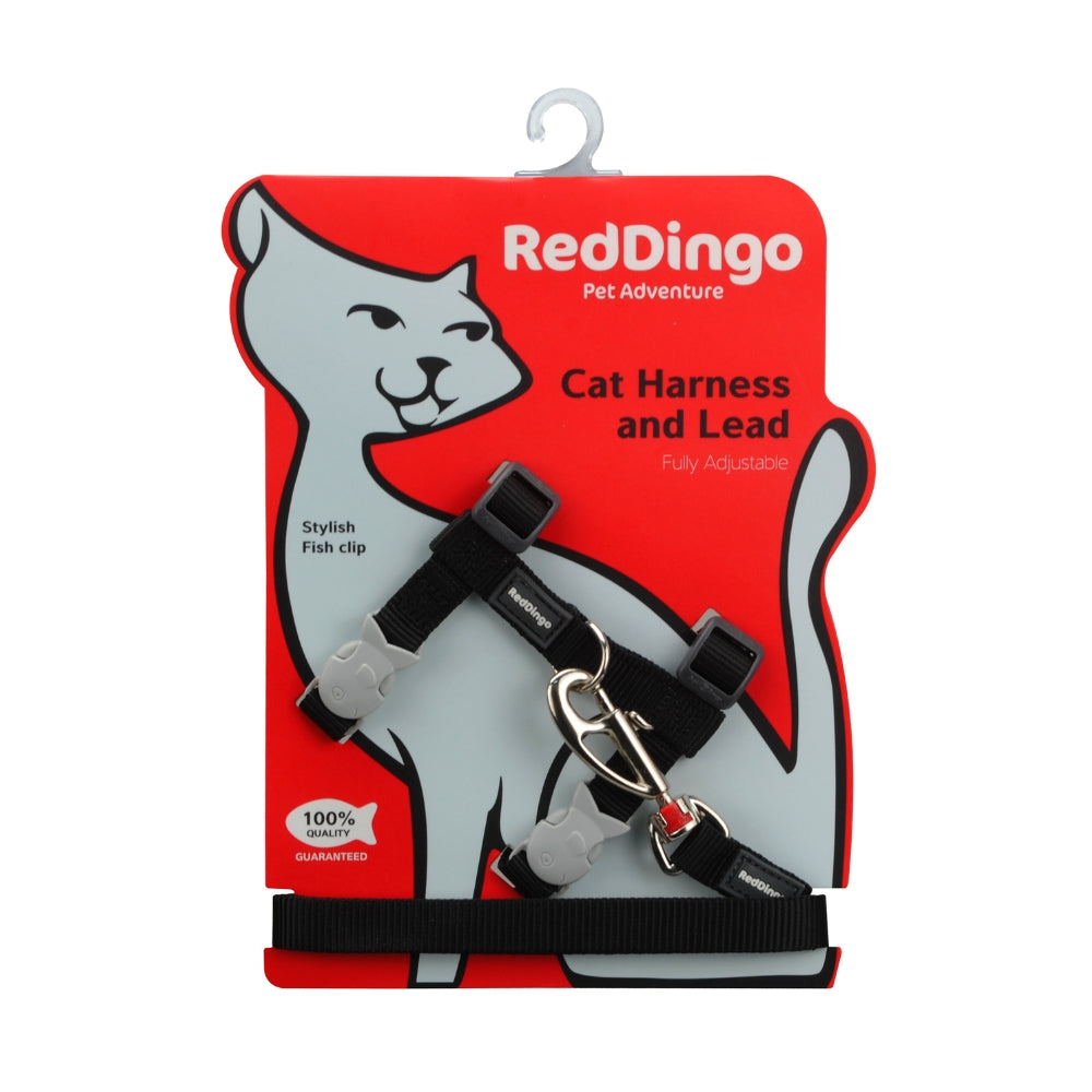 Red Dingo Cat Harness and Lead Combo Classic