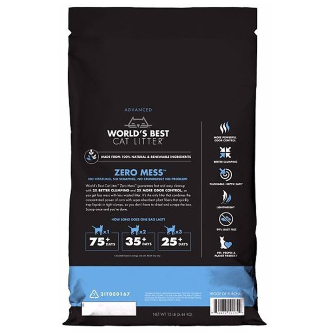 World’s Best Cat Litter Corn Kernel Clumping Cat Litter – Zero Mess