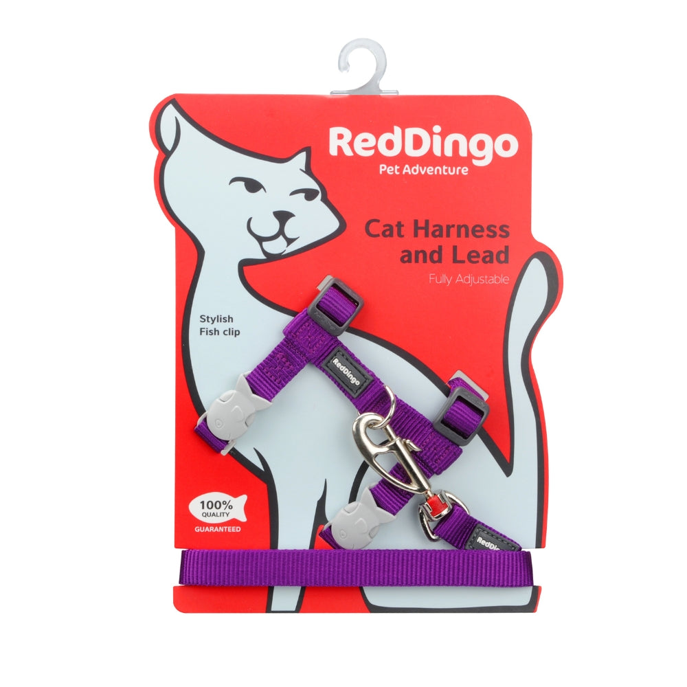 Red Dingo Cat Harness and Lead Combo Classic