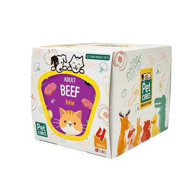 PetCubes Beef Frozen Raw Cat Food