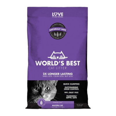 World’s Best Cat Litter Corn Kernel Clumping Litter – Multiple Cat (Lavender)