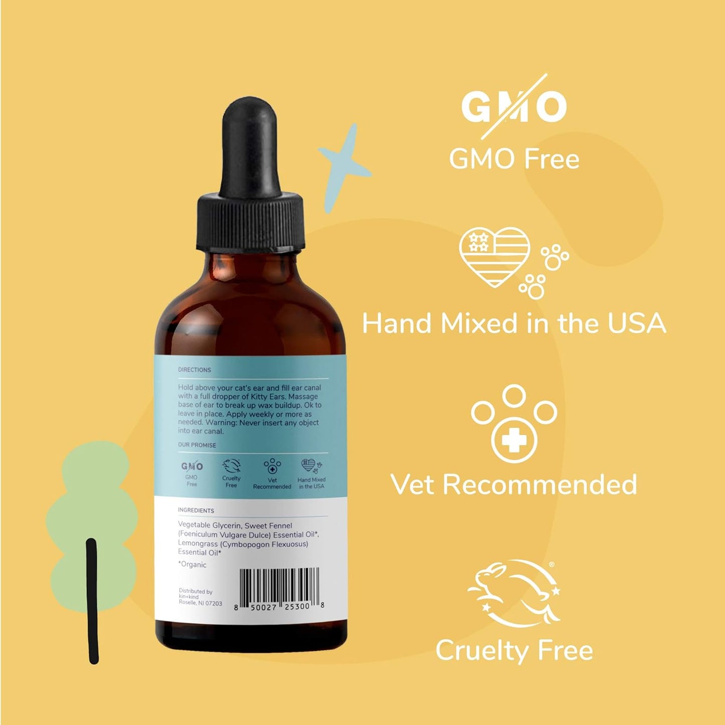 Kin+Kind Kitty Ear Cleaner