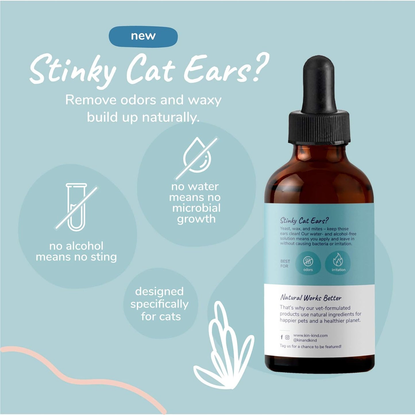 Kin+Kind Kitty Ear Cleaner