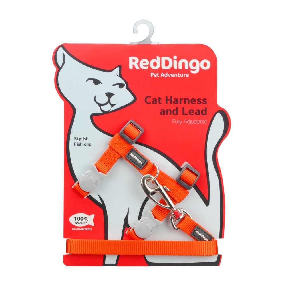 Red Dingo Cat Harness and Lead Combo Classic