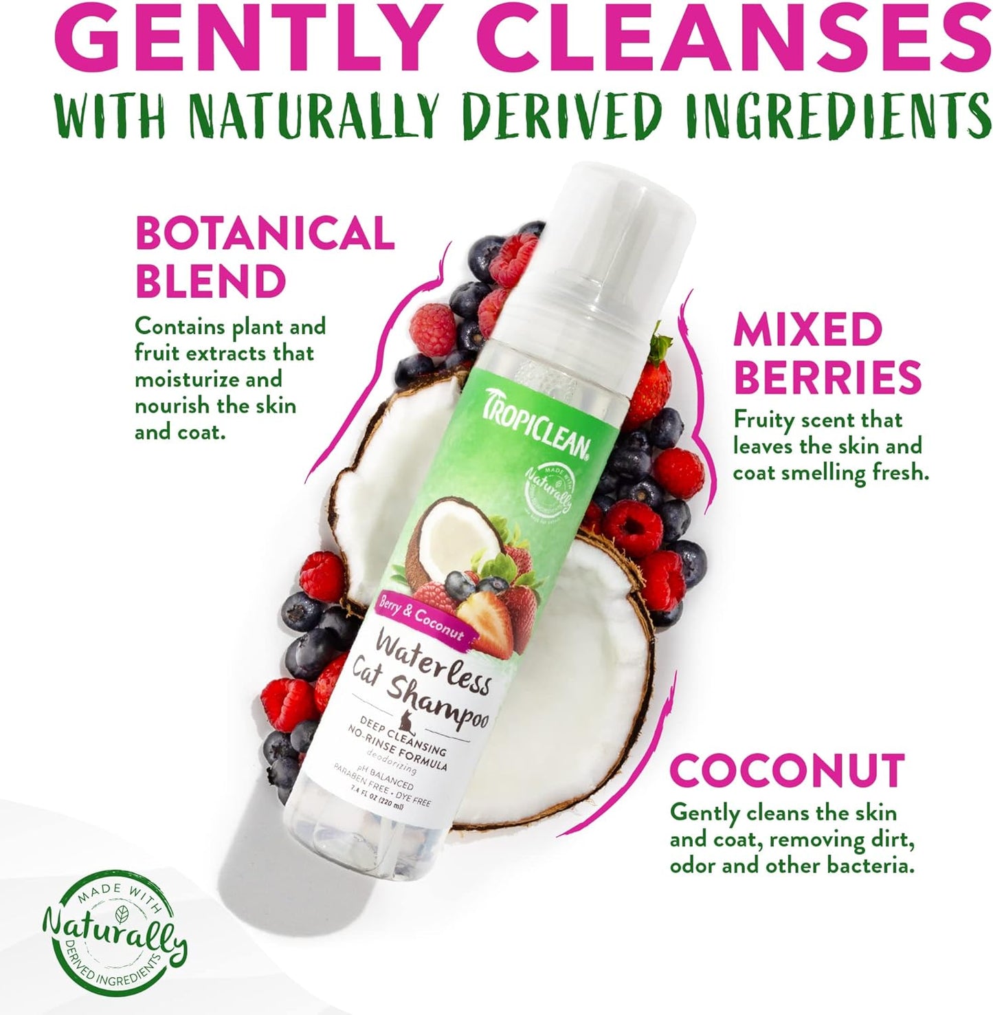 Tropiclean Deep Cleaning Waterless Shampoo for Cats