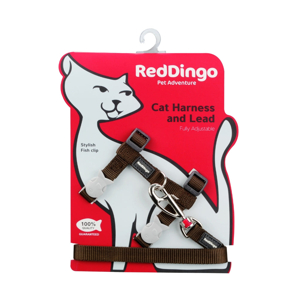 Red Dingo Cat Harness and Lead Combo Classic