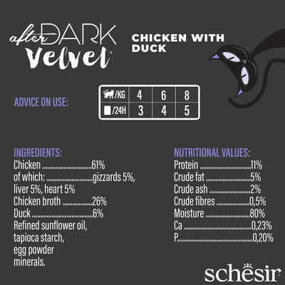 Schesir After Dark Velvet Mousse - Chicken with Duck, 80g