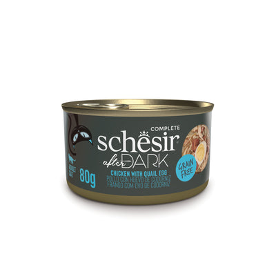 Schesir After Dark Wholefood - Chicken with Quail Egg, 80g