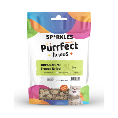 Sparkles Purrfectlicious Freeze Dried Cat Treats - Duck, 25g