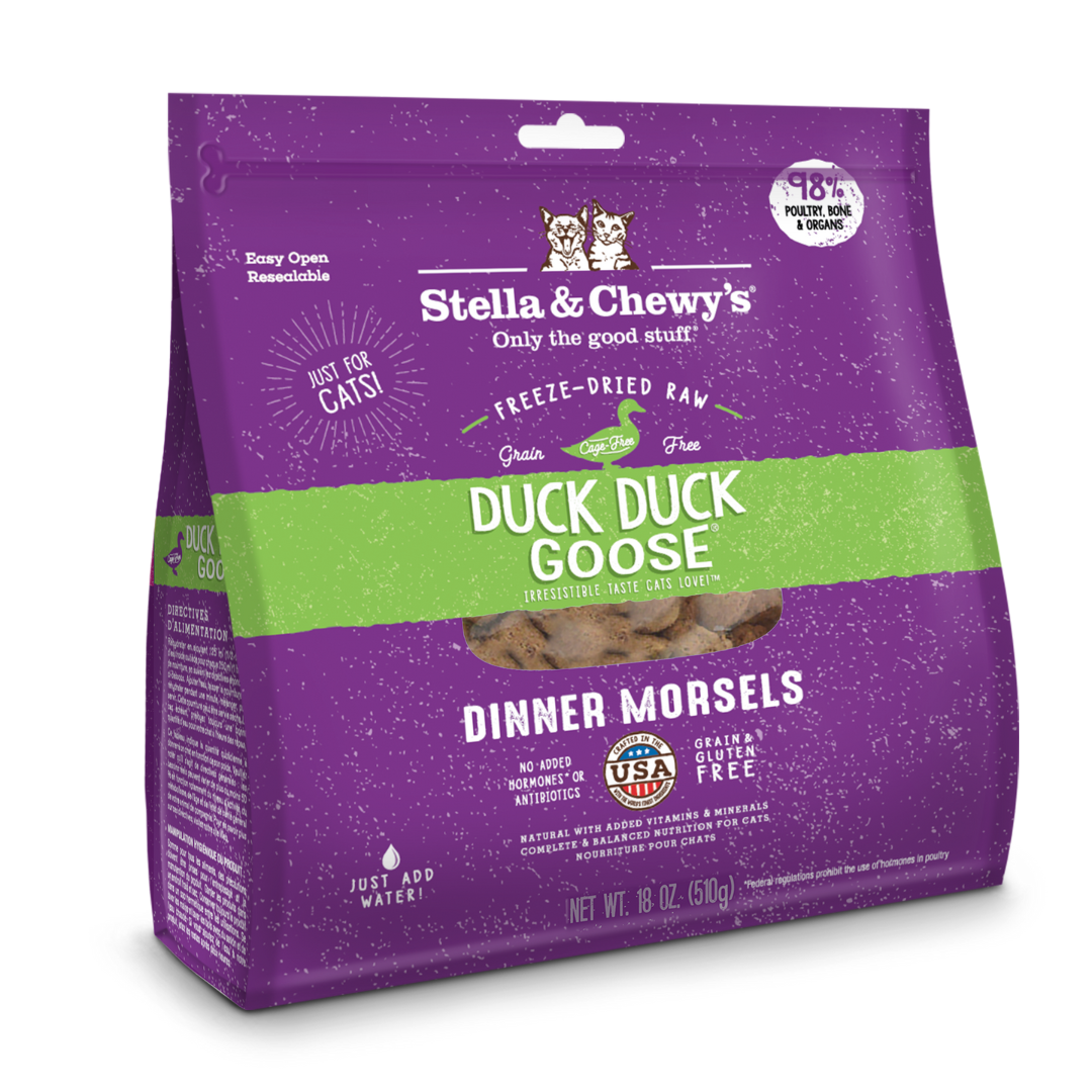 Stella & Chewy’s Dinner Morsels Freeze-Dried Cat Food – Duck Duck Goose