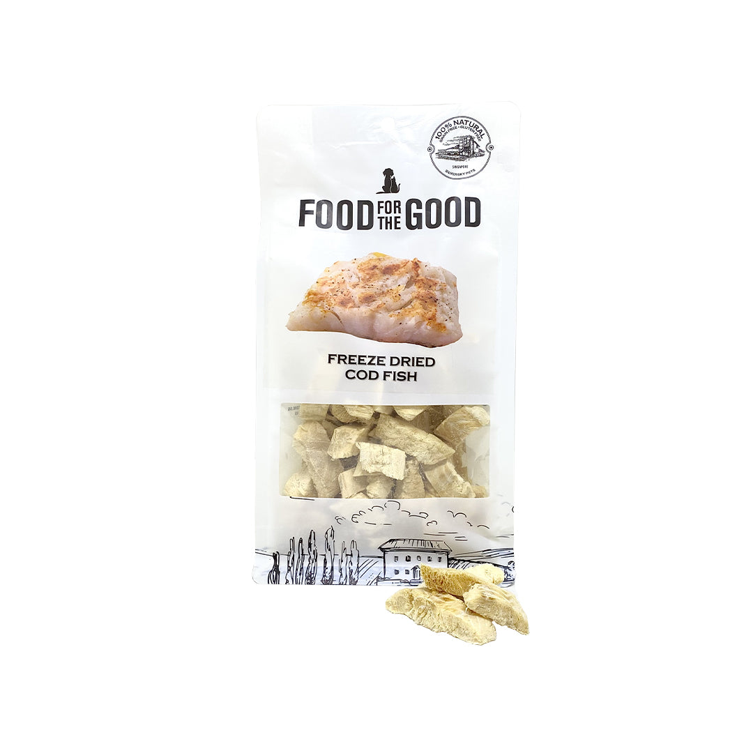 Food For The Good Freeze Dried Cod Fish Cat Dog Treats, 50g