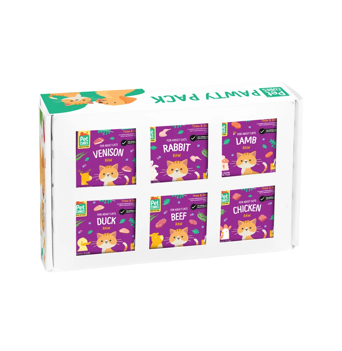 PetCubes Raw Pawty Pack for Cats - Variety