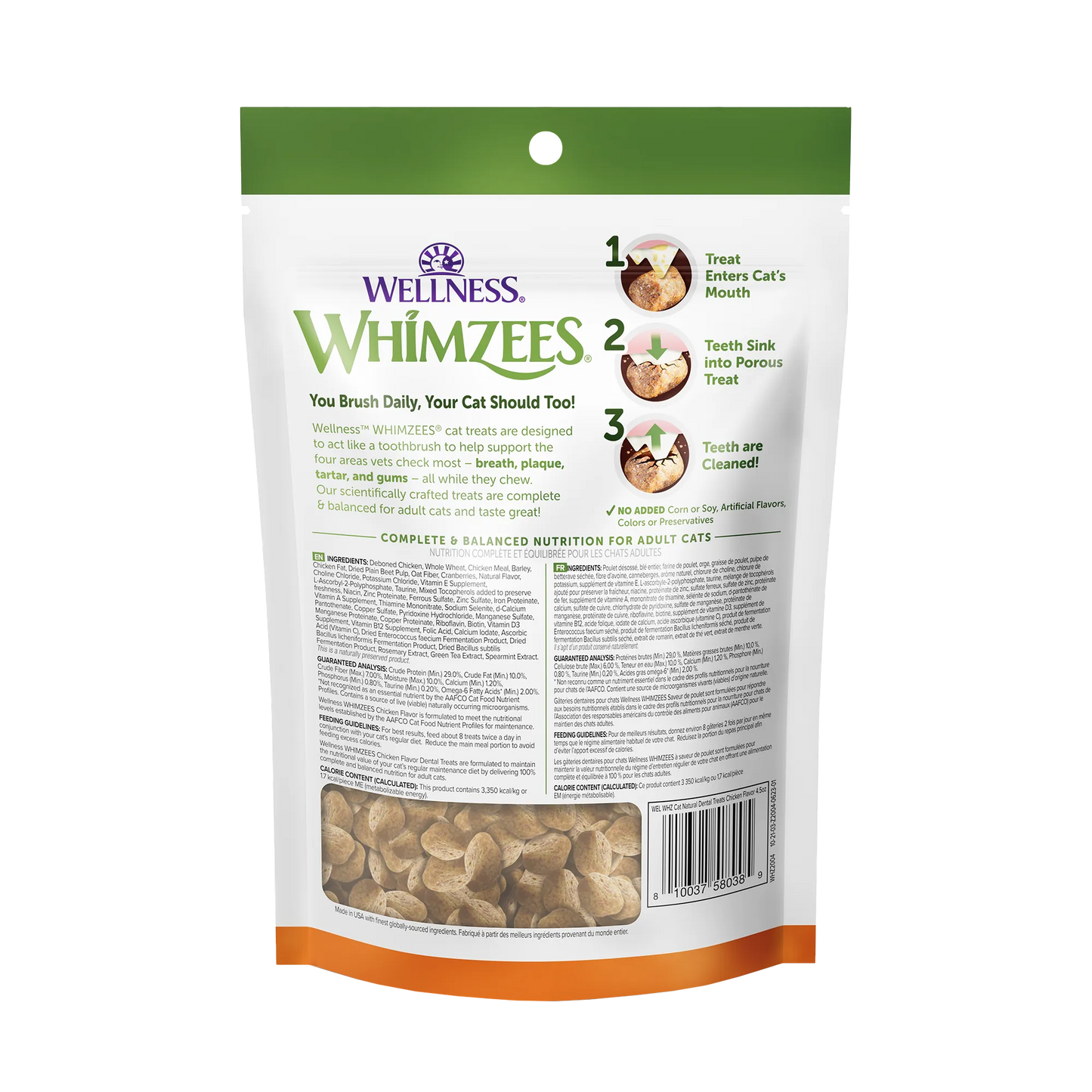Whimzees Cat Dental Treats - Chicken Flavour, 2oz