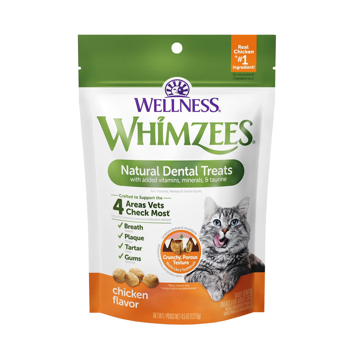 Whimzees Cat Dental Treats - Chicken Flavour, 2oz