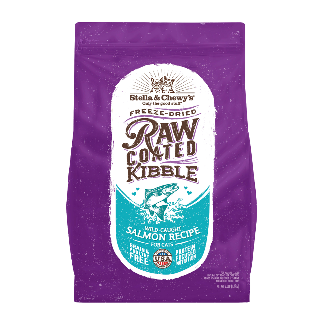 Stella & Chewy’s Raw Coated Dry Cat Food – Wild-Caught Salmon