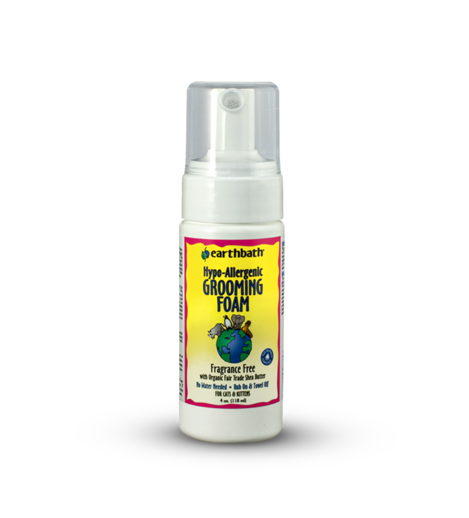 Earthbath Hypo-Allergenic Grooming Foam for Cats, 4oz