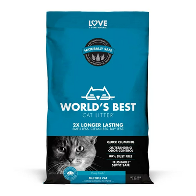 World’s Best Cat Litter Corn Kernel Clumping Cat Litter – Multiple Cat (Lotus Blossom)