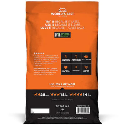 World’s Best Cat Litter Corn Kernel Clumping Cat Litter – Low Tracking