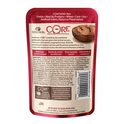 Wellness CORE Tiny Tasters Chicken & Beef Pate Wet Cat Food, 1.75 oz