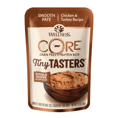 Wellness CORE Tiny Tasters Chicken & Turkey Pate Wet Cat Food, 1.75 oz