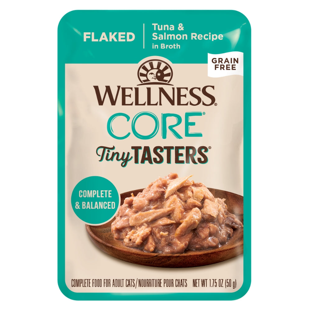 Wellness CORE Tiny Tasters Flaked Tuna & Salmon Wet Cat Food, 1.75 oz