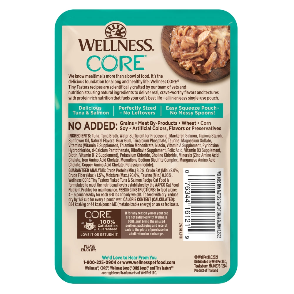 Wellness CORE Tiny Tasters Flaked Tuna & Salmon Wet Cat Food, 1.75 oz