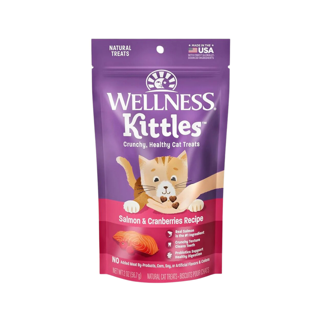 Wellness Kittles Salmon Cranberries Recipe Cat Treats, oz