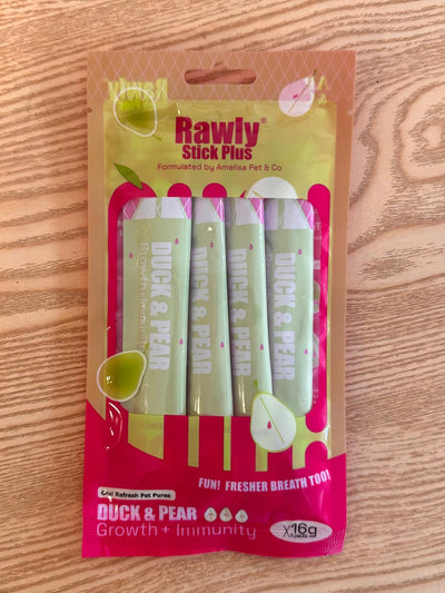 Amelisa Pet & Co - Rawly Stick Plus - Duck & Pear 4PCS PCK
