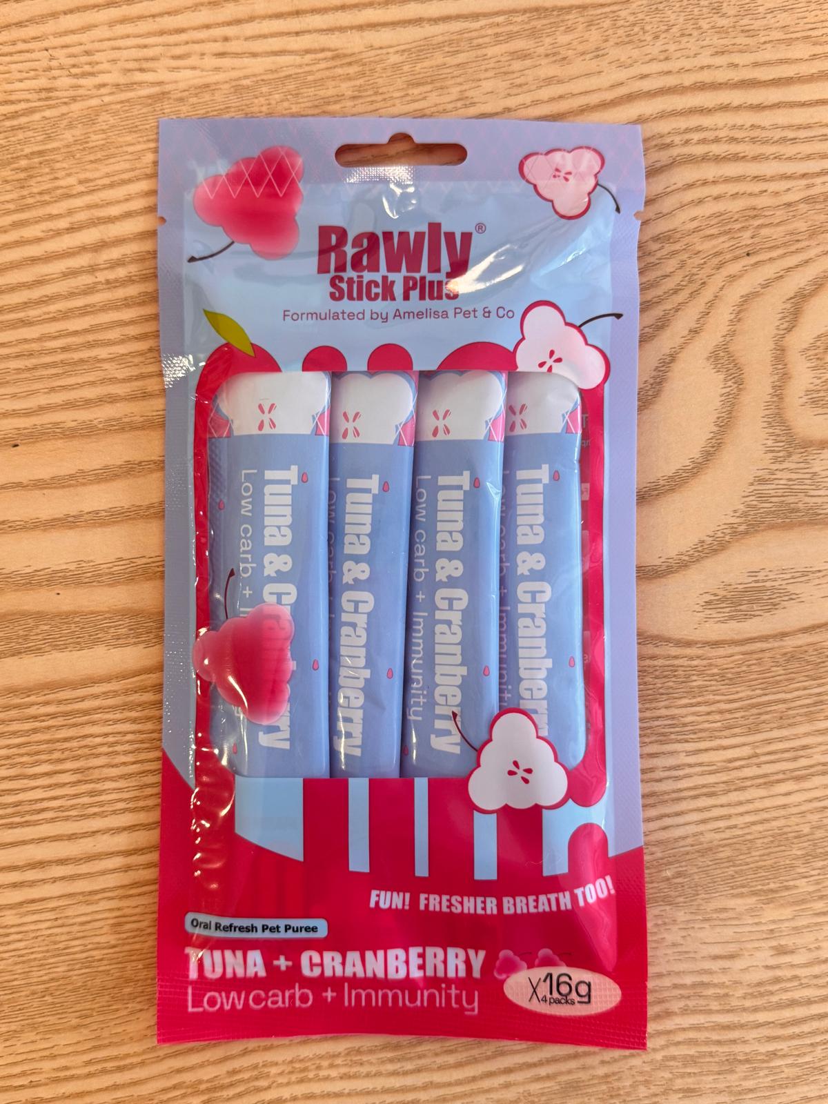 Amelisa Pet & Co - Rawly Stick Plus - Tuna & Cranberry 4PCS PCK