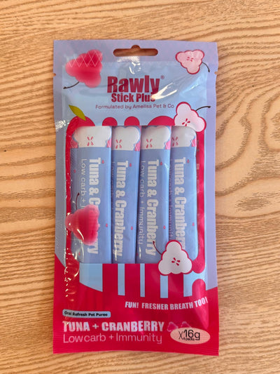 Amelisa Pet & Co - Rawly Stick Plus - Tuna & Cranberry 4PCS PCK
