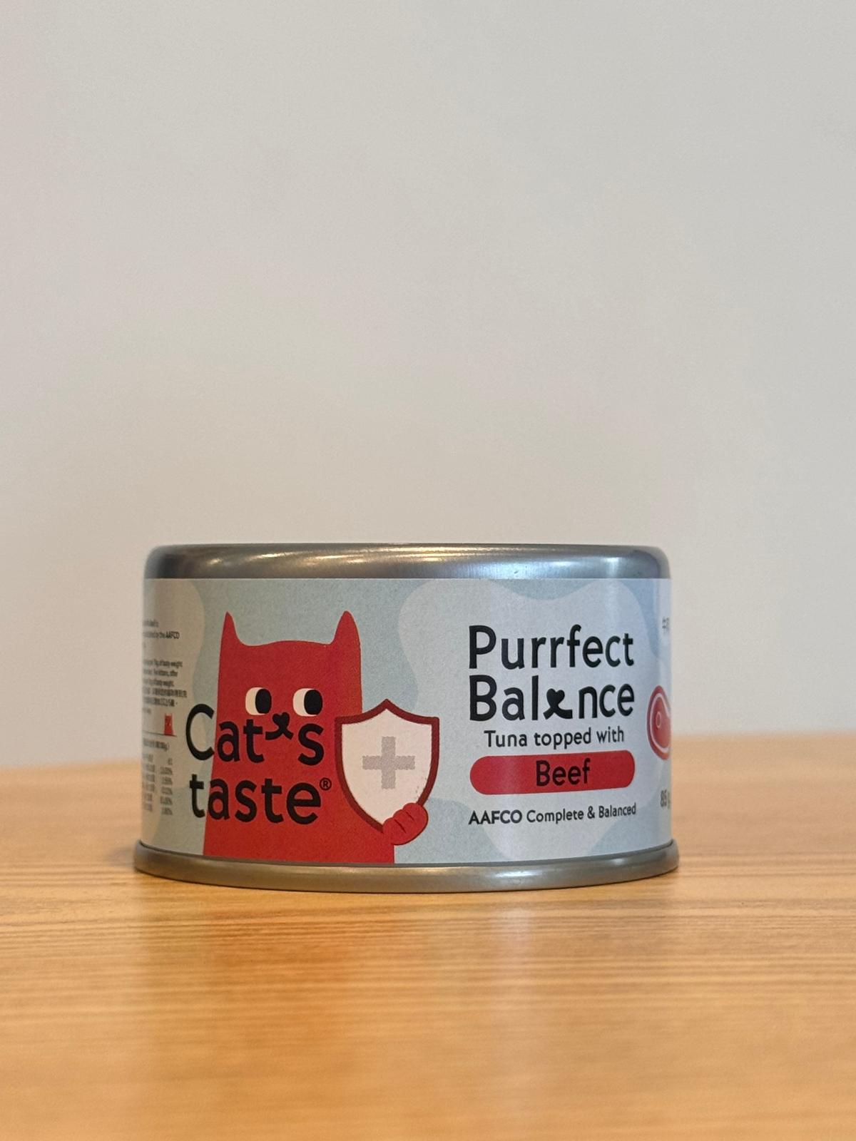 Cat's Taste - Purrfect Balance Tuna topped with Beef in Gravy Can Food