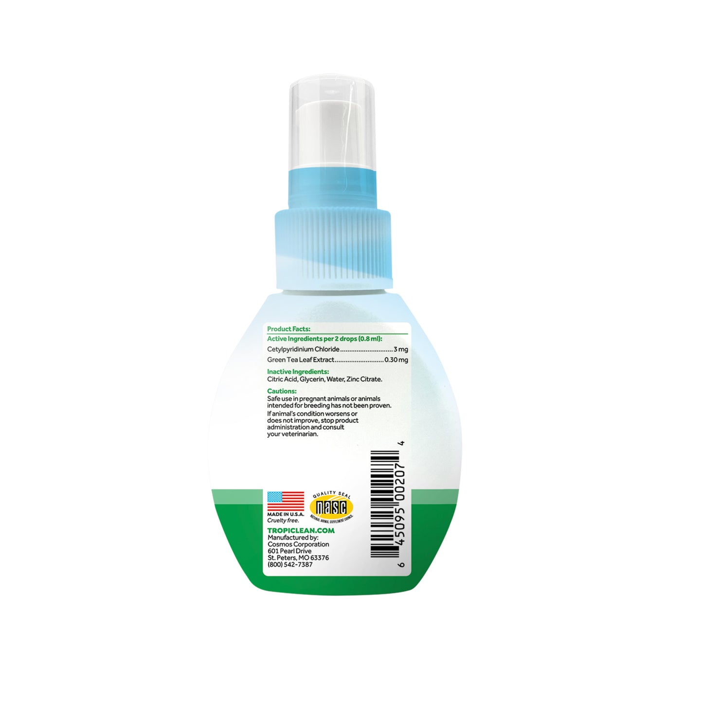 TropiClean Fresh Breath Drops for Cats, 2.2oz