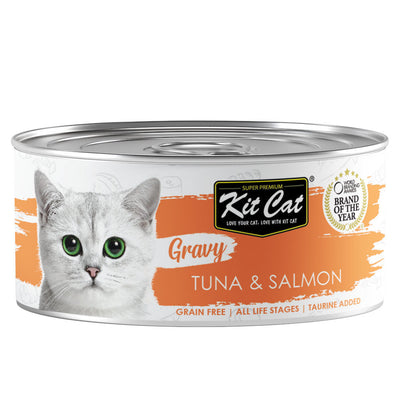Kit Cat Gravy Tuna & Salmon Canned Cat Food, 70g