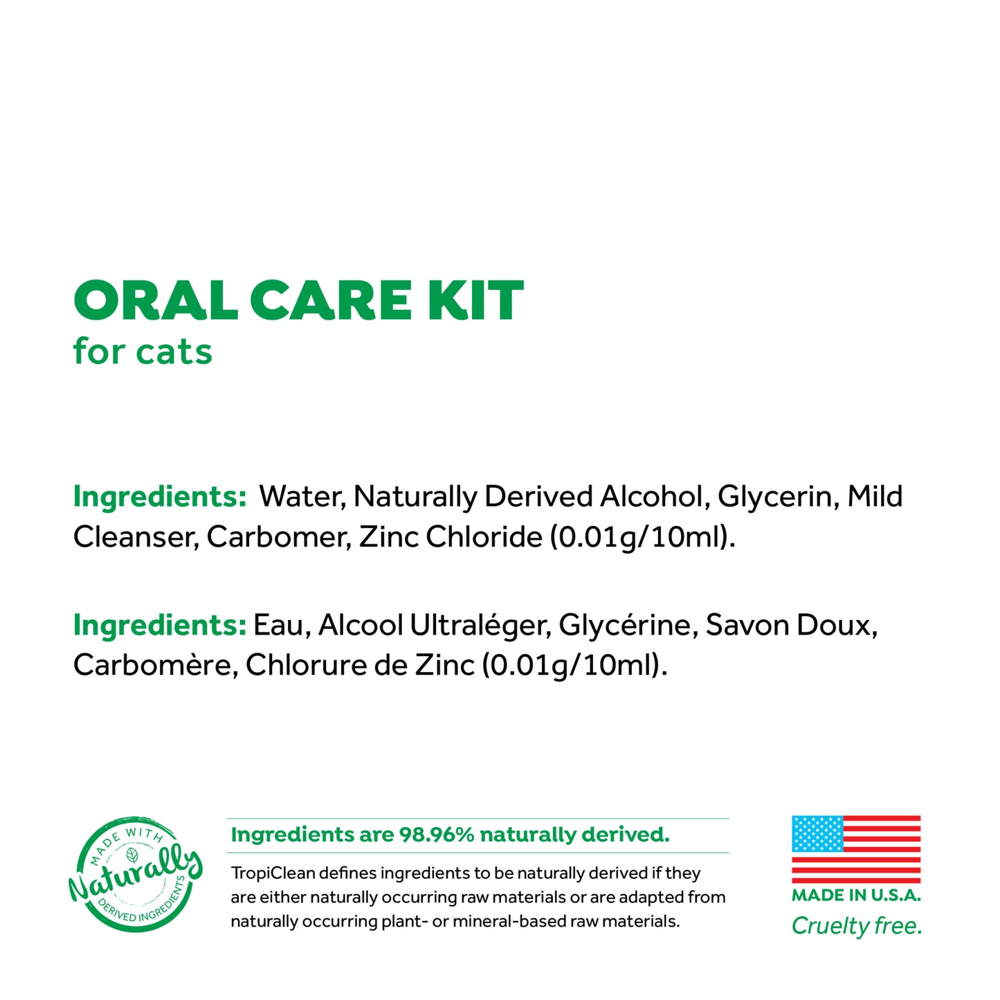 Tropiclean Oral Care Cat Kit For Cats