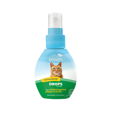 TropiClean Fresh Breath Drops for Cats, 2.2oz
