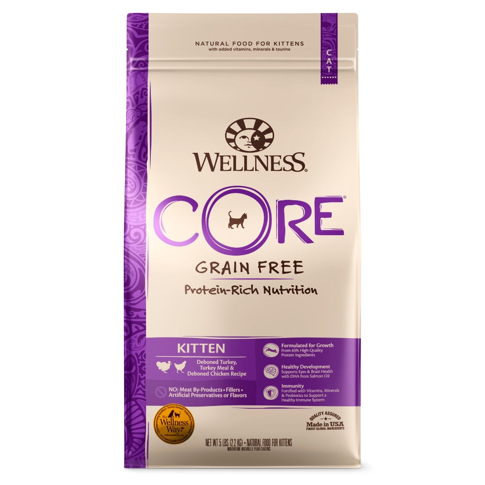 Wellness Core Kitten Deboned Turkey, Turkey Meal & Deboned Chicken Dry Cat Food