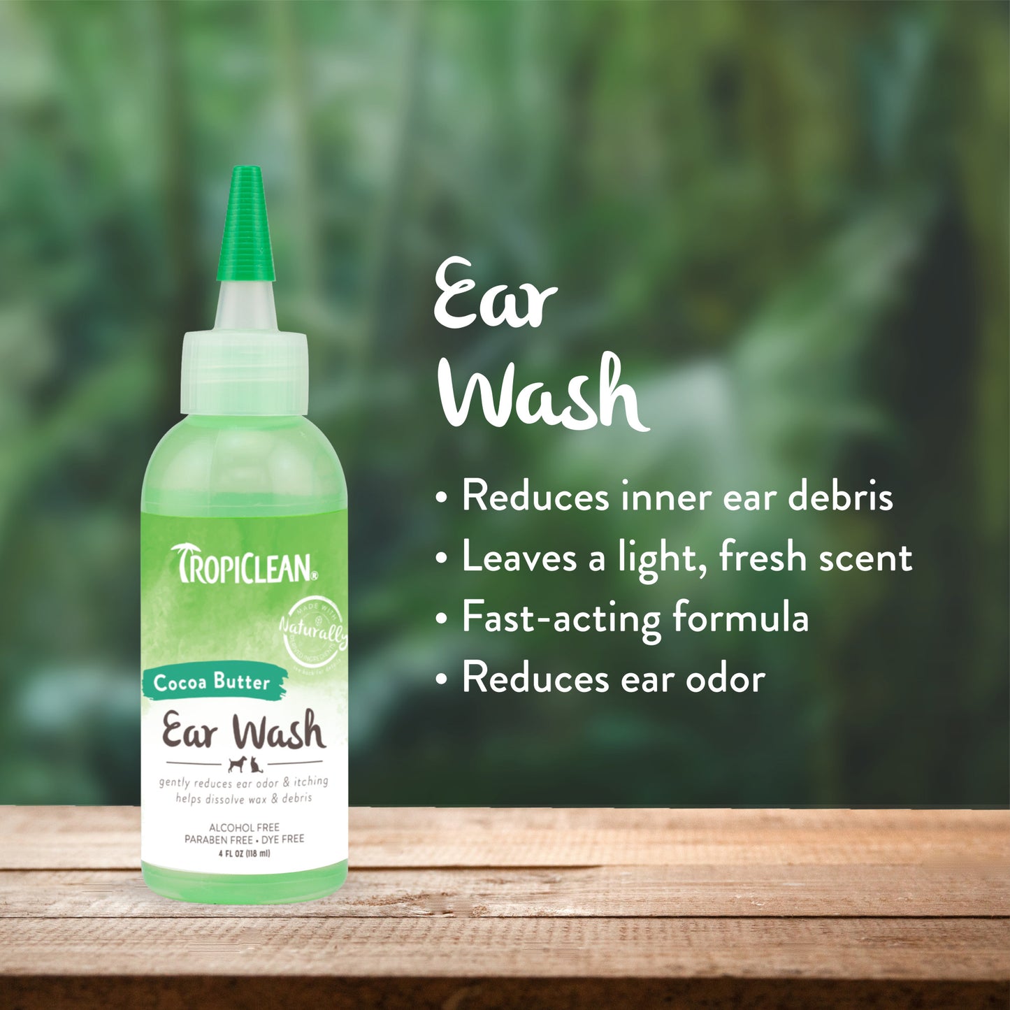 Tropiclean Alcohol-Free Ear Wash for Pets, 4fl oz