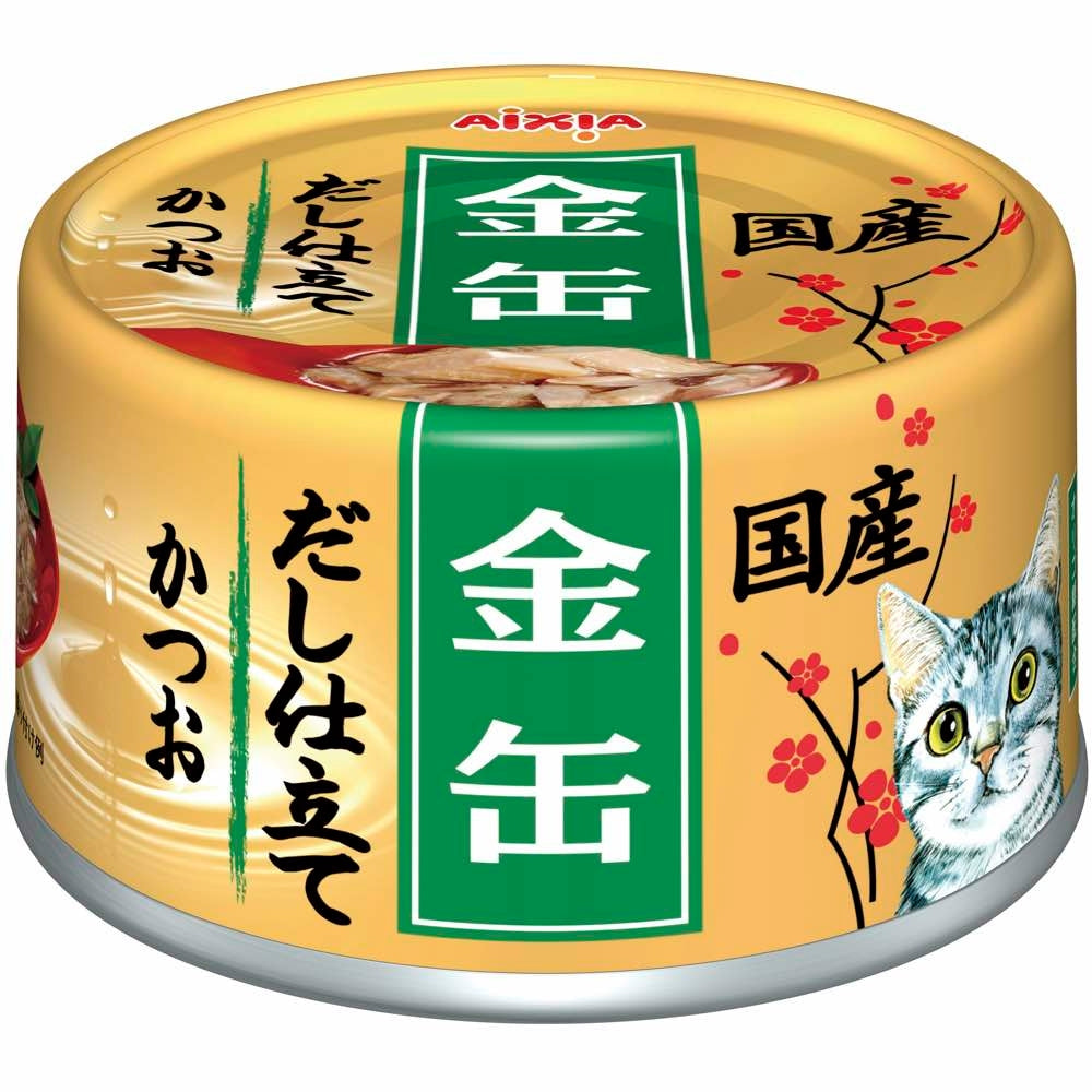 Aixia Kin-Can Dashi Skipjack Tuna in Skipjack Sauce Canned Cat Food, 70g