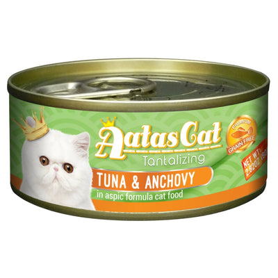 Aatas Cat Tantalizing Tuna & Anchovy in Aspic Cat Canned Food, 80g