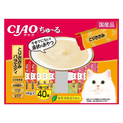 Ciao Churu Chicken Mix Liquid Cat Treat Jumbo 40-Pack, 560g