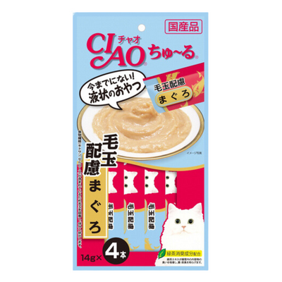 Ciao Churu Hairball Control Liquid Cat Treats, 56g