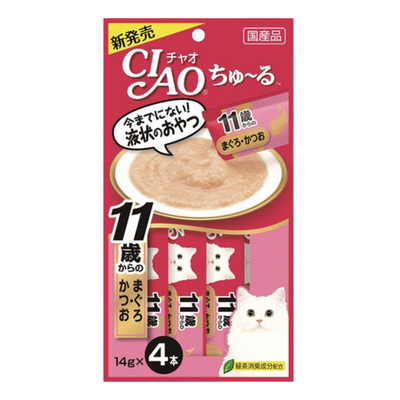 Ciao Churu Collagen Tuna & Skipjack Liquid Cat Treats, 56g