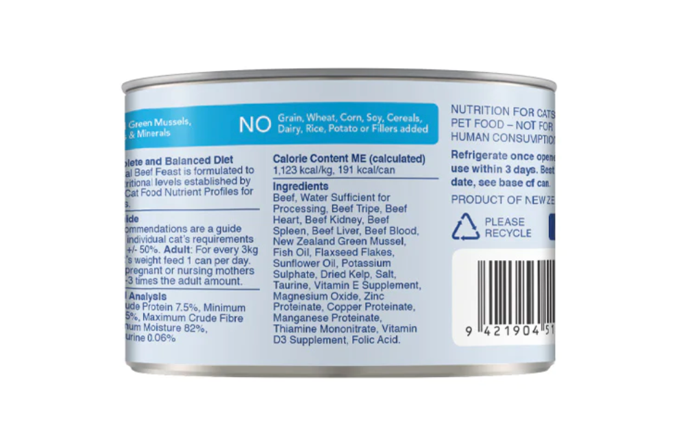 Feline Natural Beef Canned Cat Food, 170g