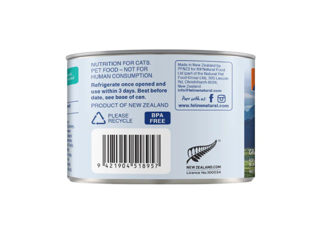Feline Natural Beef & Hoki Canned Cat Food, 170g