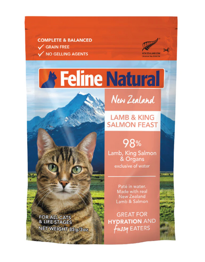 Feline Natural Lamb & King Salmon Pouch 85g