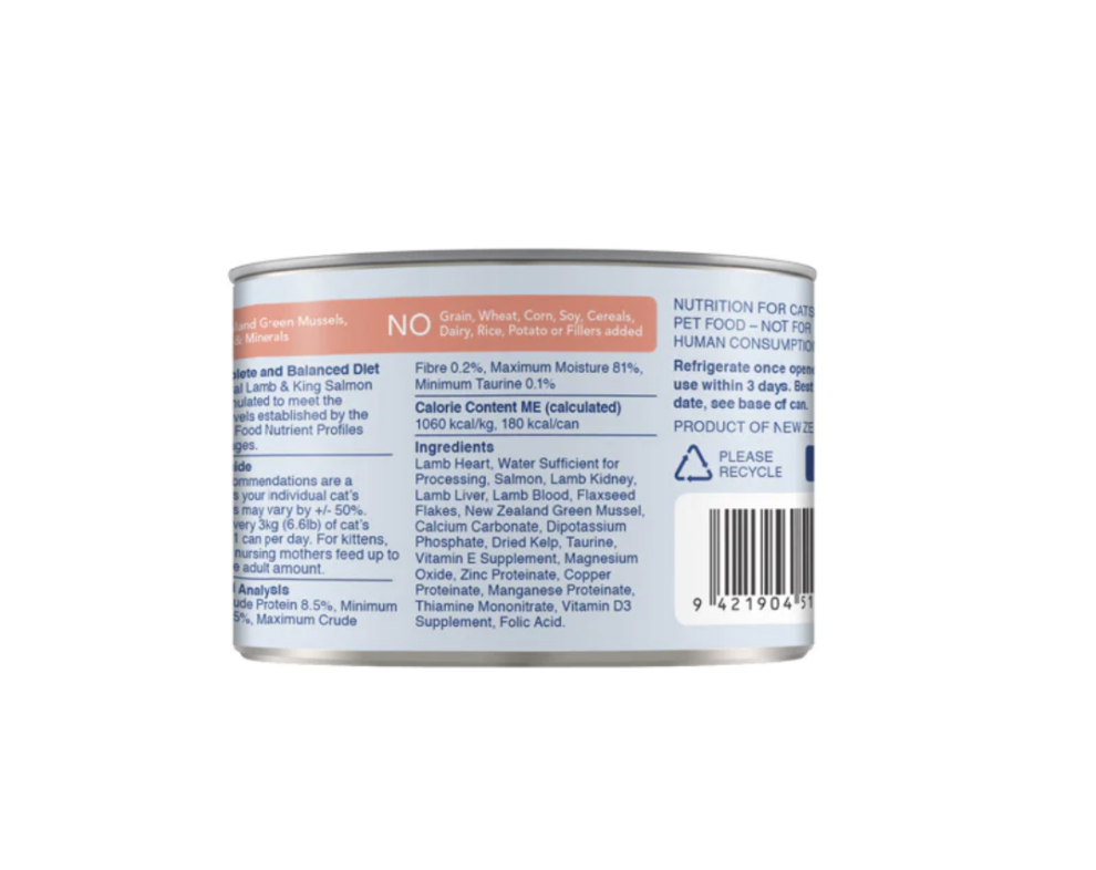 Feline Natural Lamb & Salmon Canned Cat Food, 170g