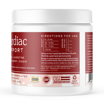Fera Pet Organics Cardiac Support Supplement for Dogs & Cats, 1.8oz