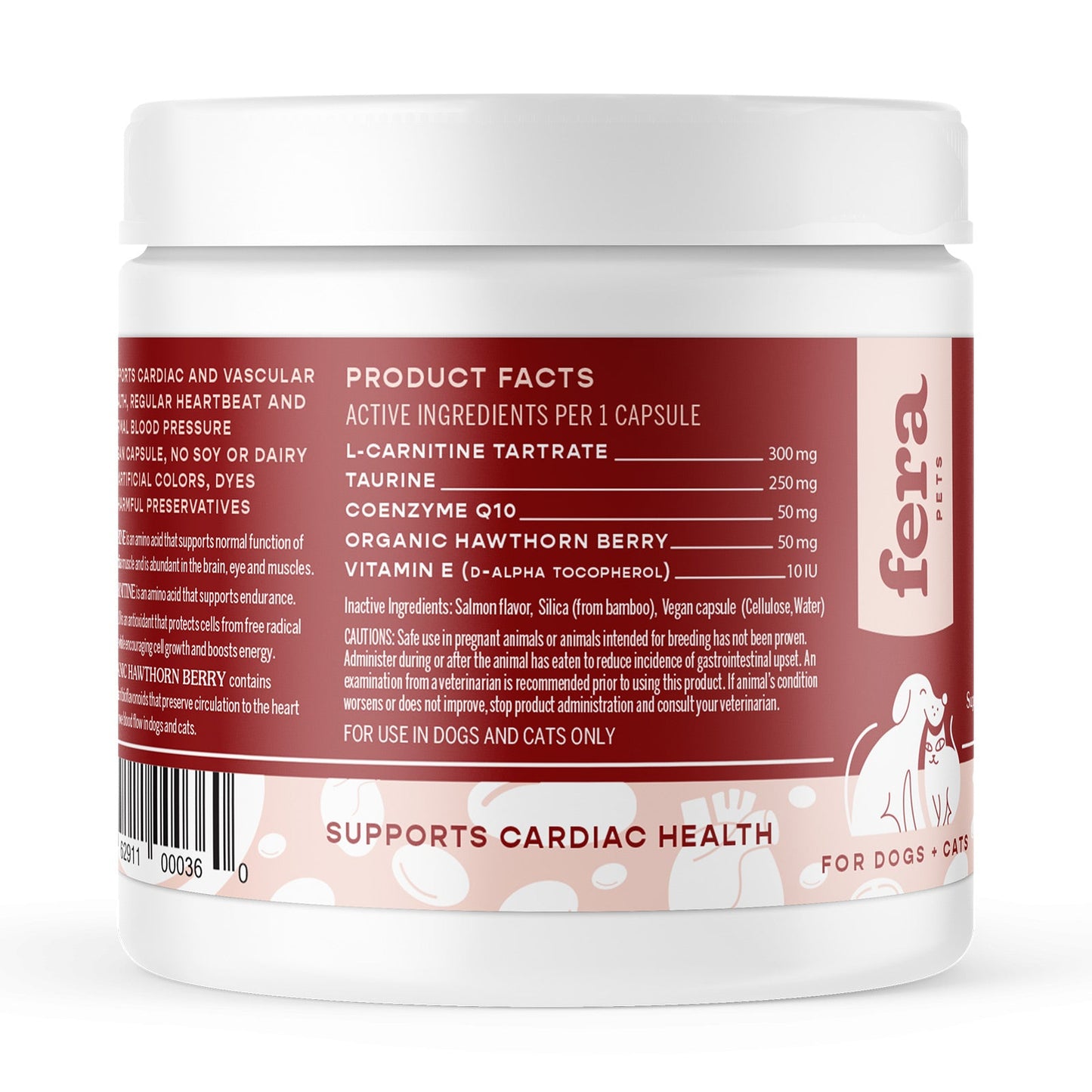 Fera Pet Organics Cardiac Support Supplement for Dogs & Cats, 1.8oz