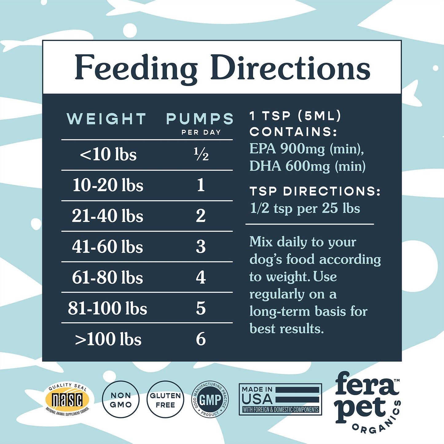 Fera Pet Organics Fish Oil for Cats and Small Dogs