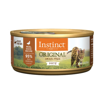 Instinct Original Grain-Free Pâté Cat Canned Food – Real Duck Recipe, 5.5oz